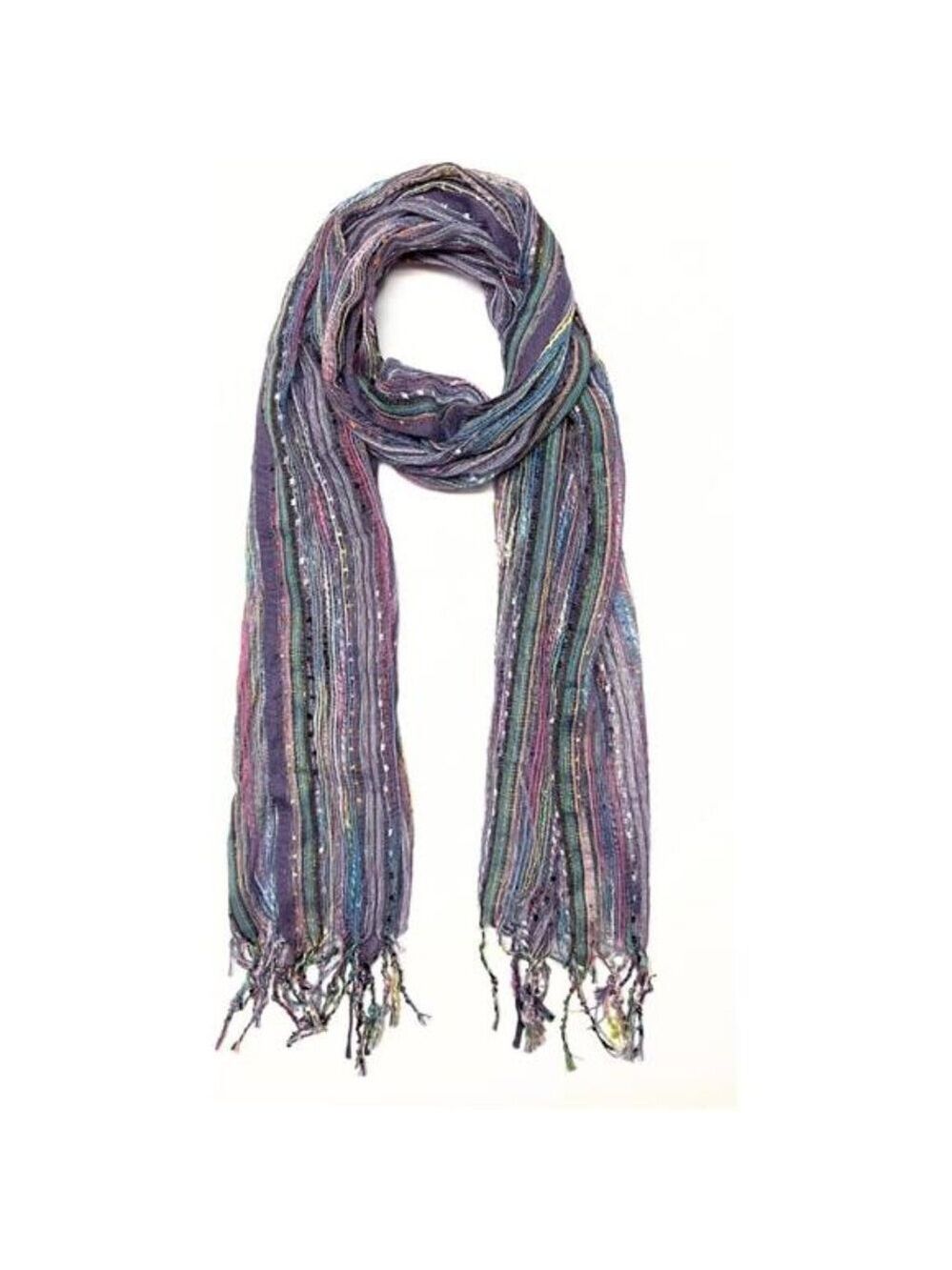 Womens Multi Color Scarf Lightweight Shawl Head Neck Wrap Boho Fashion Accessory